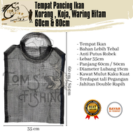 Korang Koja  Waring Pancing Tempat Ikan 60cm 80cm 100cm & 120cm Hitam Ring Murah - Toms Fishing