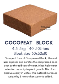 Cocopeat Block/Coco Cor Block 3.5-4.5kg Compress Cocopeat 30x30x10cm