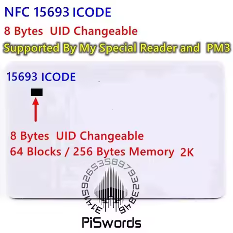 NFC 15693 ICODE SLI SLIX ICODE2 UID Changeable writable Card Coin With Memory 64 Blocks 256 Byte 2K 