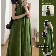 HIJAU Women's green Casual Dress Imported D1001 green casual dress basic dress/ midi dress/ Dress