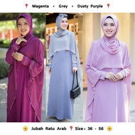 Jubah Ratu Arab . Cape Jubah Dress . Muslimah PlusSize Dinner Dress . Baju Raya Viral 2025 . Wedding