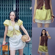 CHAMNIII Lace Mini Skirt Lace Skirt Mini Skirt