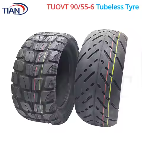 TUOVT 90/70-6 Anti-skid Tire 90/55-6 Non-slip Off/city-road Tubeless Tyre with Valve for Electric Sc