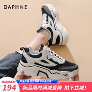 达芙妮（DAPHNE）老爹鞋女秋2022新款女鞋厚底ins潮休闲鞋女百搭运动鞋子女 米黑色 36