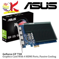 ASUS GEFORCE GT 730 2GB GDDR5 64BIT GRAPHICS CARD WITH 4 X HDMI , PASSIVE COOLING , GPU TWEAK II , S
