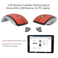 AIO 2.4G Wireless Foldable Folding Optical Mouse Mice USB Receiver for PC Laptop