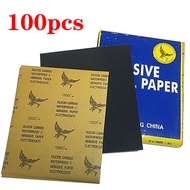 【Zorana】100pcs/set Sand Paper Liha For Wood Water Proof Frank Hardware 60# 80# 100# 120# 1000#