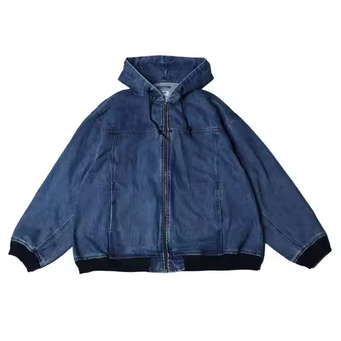 KAPITAL Japanese Vintage Washed and Distressed Short Denim Coats Unisex Loose Jacket for Men Top
