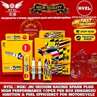 HYZL JH/NGK IRIDIUM RACING MOTORCYCLE SPARK PLUG BUNDLE – CPR6EA-9/B8ES/D8EA COMPATIBILITY 10PCS-BOX