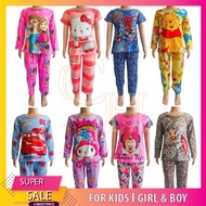 (HARGA BORONG) KIDS / BOY &amp; GIRL UNISEX SLEEPWEAR PYJAMAS SET 2 IN 1 (BAJU TIDUR SEPASANG BUDAK PEREMPUAN / LELAKI)