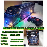 Miniature Remote Bus with Lights and telolet RC Bus PO Haryanto Cool Remote Bus