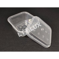 SQ450 Square Plastic Disposable Food Container (50pcs±) / Bekas Petak / Bekas Makanan