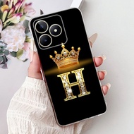 เคสสำหรับ Realme C51แฟชั่นเคส RMX3830ตัวหนังสือซิลิโคนนิ่มเคสโทรศัพท์สำหรับ Realme C53 C 51 RealmeC5