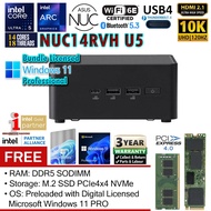 ASUS NUC 14 PRO U5 L10 Intel Core Ultra 5 125H 14-Cores NUC Mini PC + Windows 11 PRO (NUC14 NUC14RVHu5)