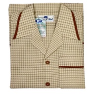 Bộ Pyjama HUONGTAM Kate tay dài nam cao cấp(PDK01N8). Chất liệu Kate loại tốt:  mềm mại thoáng mát k