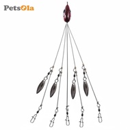 [PETSOLA] Alabama Rig Soft Swimbait Umbrella Rig Bio-Inspired Design for Bass Fishermen,