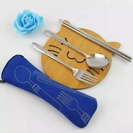 CUTLERY SET POUCH STAINLESS CUTLERY SET PORTABLE CUTLERY SET