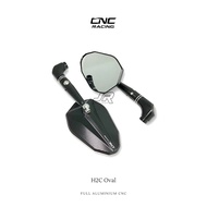 Oval Mirror Model H2C CNC Racing Full CNC Universal Motorcycle Motorcycle Mirror/ JR Motoshop/