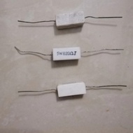 10 Buah 10Pcs 820 ohm 5 Watt R Resistor Kapur 5w 5watt 820ohm 820R J 820RJ Cement Resistance