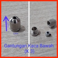 Gantungan Bracket Rak Ambalan Kaca BAWAH K3 / Kawat Seling Sling Baja