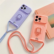 Anti scratch Anti Fall Slide Camera Protection Magnetic Bracket Lanyard Phone Case For Realme Note C
