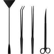 Tifanso Aquarium Aquascape Tools Kit - 4 in 1 Terrarium Decor Supplies with Long Tweezers Feeding To
