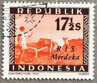 PW386-PERANGKO PRANGKO INDONESIA WINA REPUBLIK RIS MERDEKA(H),USED
