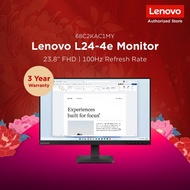 Lenovo L24-4e Monitor | 23.8" 100Hz FHD (1920x1080) IPS Anti-glare 16:9 | Tilt Stand | 3Y Warranty |