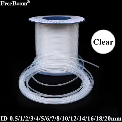 1M Clear PTFE Tube For 3D Printer Parts Pipe ID 0.5 1 2 2.5 3 4 5 6 7 8 10 12 14 16 18 20 mm FEP Ins
