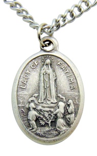 WJH Mary Mother of Jesus Our Lady Medal 3/4 Inch Metal Pendant with Chain