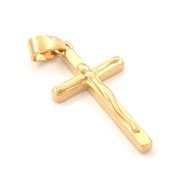 Liontin Salib Kecil Emas Rhodium / Gold Plated Cross Pendant PL35
