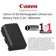 CANON LP-E6 RECHARGEABLE LITHIUM-ION BATTERY PACK (7.2V 1800MAH) 1 YEARS WARRANTY FOR EOS 60D 70D 80