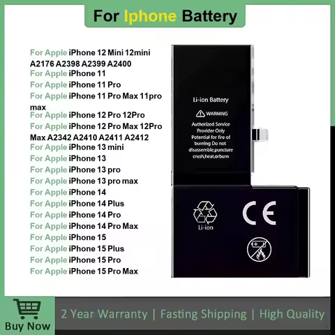 Rechargeable Battery For Iphone 11 11Pro Max 12 12Mini 12Pro 12Plus 13Mini13 Pro 13 Promax 14 15 Min