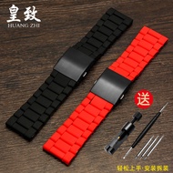 Watch Strap Dissai Strap DIESEL Black Knight DZ7396 7370 4289 7430 Silicone Steel Wrapped Bracelet M