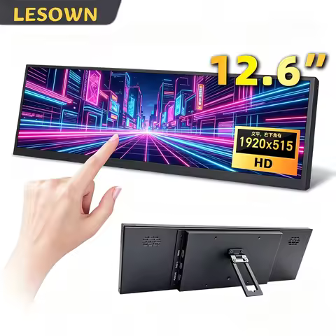 LESOWN Long Bar 12.7 12.6 inch Monitor 120Hz 2880x864 IPS Touch HDMI Type C Sensor Panel LCD Data An