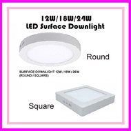 12W / 18W / 24W LED SURFACE DOWNLIGHT (ROUND / SQUARE) LAMPU SILING BULAT / EMPAT SEGI
