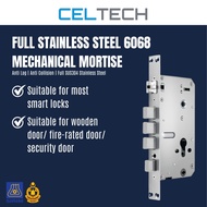 【SIRIM CERTIFIED】FULL SUS304 STAINLESS STEEL 6068-240*24MM SMART LOCK DIGITAL LOCK DOOR MORTISE | ST