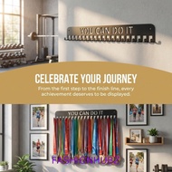 FASHIONHUBZ Medal Display Rack, Sturdy 20 Hooks Award Hanger Holder, Wall Decor Black Iron Wall Moun