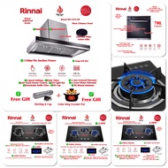 Rinnai Chimney Hood RH-C819-GB Cooker Range Hood 90cm Cooker Hood - Recirculation with Charcoal Filter ((Free Gift x 2)) Free Ducting &amp; Cap + Color King Ceramic Pot