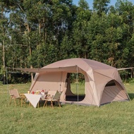 Original Original 8-10 Person Full Cover Camping Tent Double Layer Family Tent Waterproof Outdoor Te
