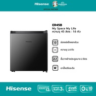 [เฉพาะแลกรางวัลสมาชิก] Hisense ตู้เย็น Mini bar 1 ประตู 1.6 Q/45 ลิตร สีดำ รุ่น ER45B