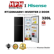 Hisense 320L 2 Door 4 STAR Inverter Fridge RT328N4ABN1 Inverter Peti Sejuk Refrigerator