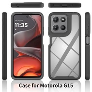 Case for Motorola Moto G17/G15/G05/E15, Hard PC+Soft Silicone TPU Shockproof Defender Phone Protecti