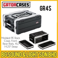 Gator GR4S Molded PE Rack Case; Front, Rear Rails; 4U; 14.25″ Deep