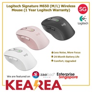 Logitech Signature M650 (M/L) Wireless Mouse (1 Year Logitech Warranty)