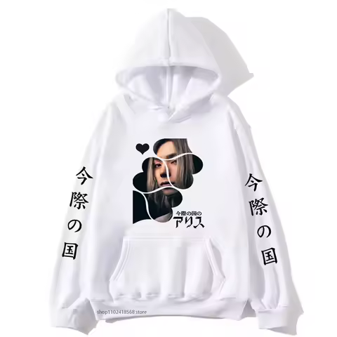 2025 Anime Alice In Borderland Hoodie Chishiya Printed Hoody Women Crewneck Sweatshirts with Hooded 