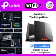 TP-Link Archer GE800 BE19000 Tri-Band Wi-Fi 7 Gaming Router EasyMesh Compatible