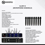 PROMO- MIC WIRELESS 8 CHANNEL HARDWELL GLORY-8 8 MICROPHONE WIRELESS -ASGARDEN08