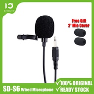 SHIDU S6 Lavalier Microphone Lapel Microphone Collar Clip Lapel Headset Microphone Transmitter &amp; Receiver for Voice Amplifier PA System Loudspeaker Speaker Teaching Speaking Suitable for Teachers Guiders(Only for 3.5mm MIC Input)