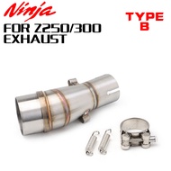 Exhuast Ninja 250 300 400สำหรับ Kawasaki Z400 Z250 Z300 Z400รถมอเตอร์ไซค์17-20ส่วนหัวท่อไอเสียลื่นบน